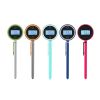 Digital food thermometer with color-coded probe tips for precise cooking temperatures.