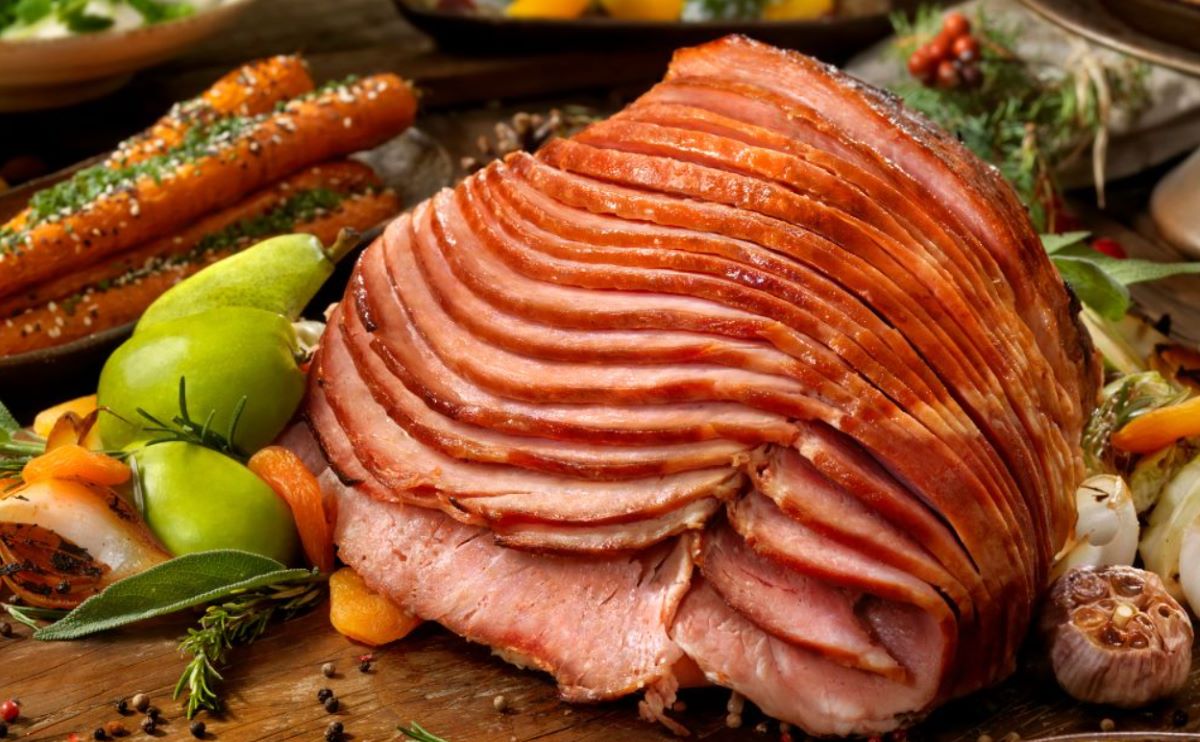 Perfectly cooked holiday ham