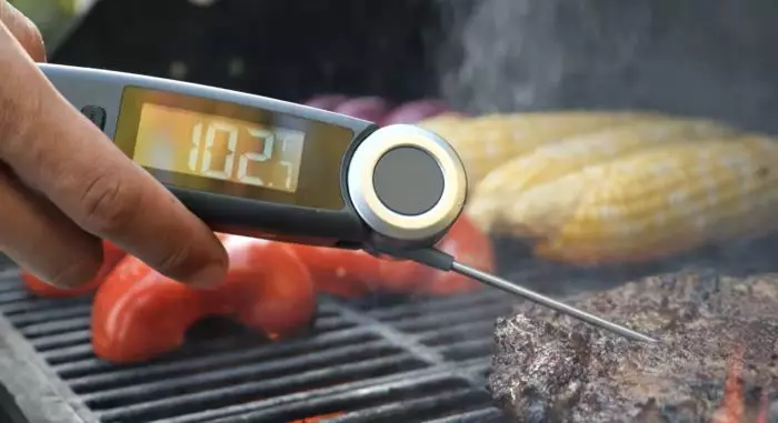 Food thermometer used for grilling.